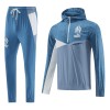 Olympique Marseille Hoodie Training Sweatshirts Quarter-zip 2023-24 Blaue Für Herren